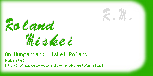 roland miskei business card